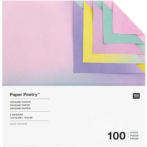 Origami Duo Color, Blurry Gradient FSC MIX, 15 x 15 cm, 100 Blatt von Rico Design
