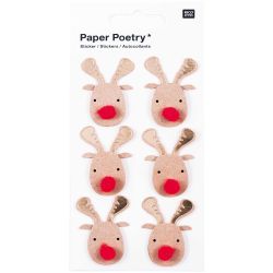 Paper Poetry 3D Sticker Elche Hot Foil von Rico Design