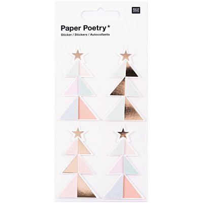 Paper Poetry 3D Sticker Tannen pastell Hot Foil von Rico Design