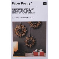 Paper Poetry Bastelset Papiertüten-Sterne Jolly Christmas klein von Rico Design