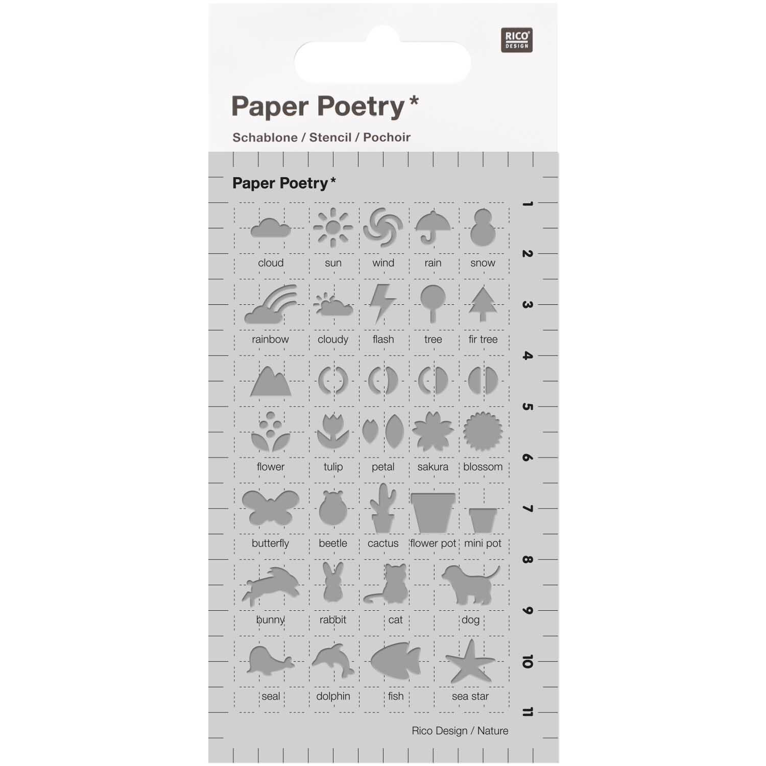 Paper Poetry Bullet Diary Schablone Outdoor 7x12cm Paper Poetry Bullet Diary Schablone Outdoor 7x12cm von Rico Design
