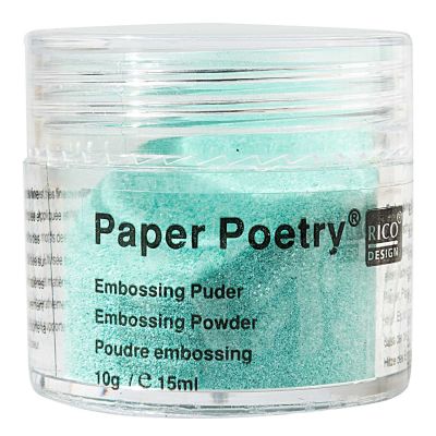 Paper Poetry Embossingpuder mint perlmutt 10g von Rico Design
