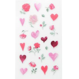 Paper Poetry Foliensticker Herzen/Blumen von Rico Design