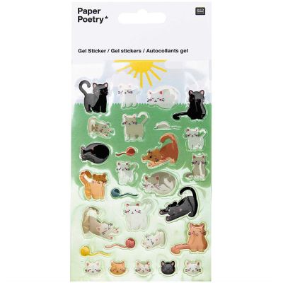 Paper Poetry Gelsticker Katzen von Rico Design