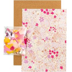 Paper Poetry Grußkartenset Crafted Nature Blumenwiese rosa von Rico Design