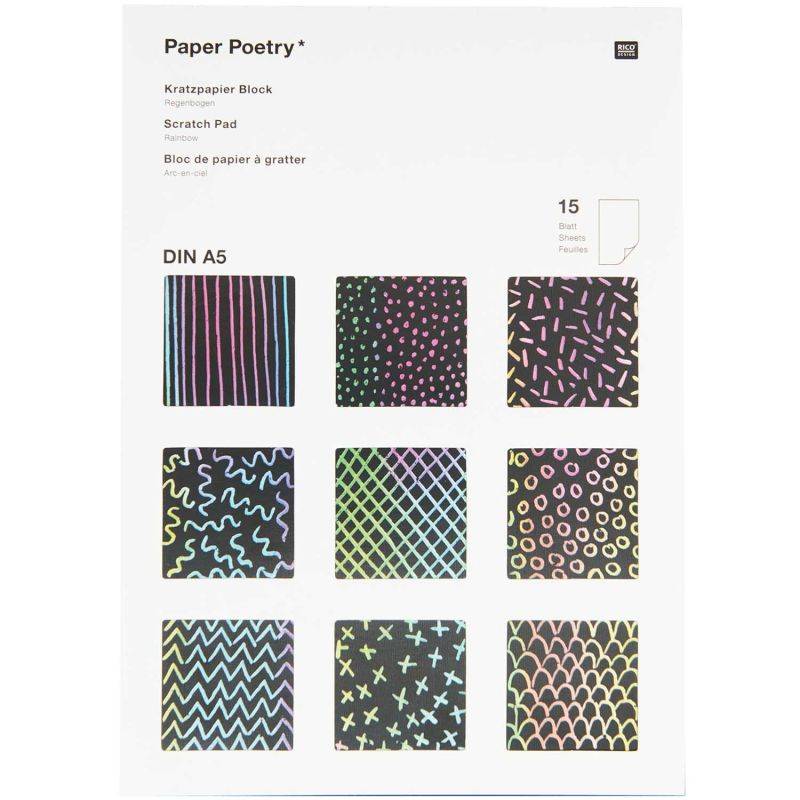 Paper Poetry Kratzpapierblock von Rico Design