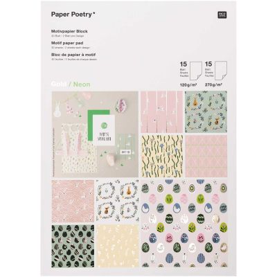 Paper Poetry Motivpapierblock Bunny Hop 30 Blatt von Rico Design