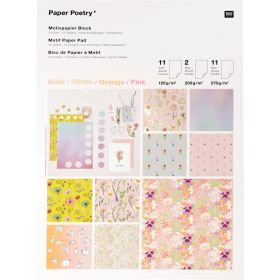 Paper Poetry Motivpapierblock Flower Power von Rico Design