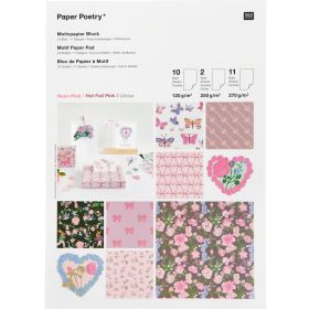 Paper Poetry Motivpapierblock La Vie En Rose von Rico Design