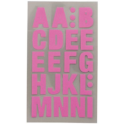 Paper Poetry Office Sticker Buchstaben neonpink 4 Bogen von Rico Design