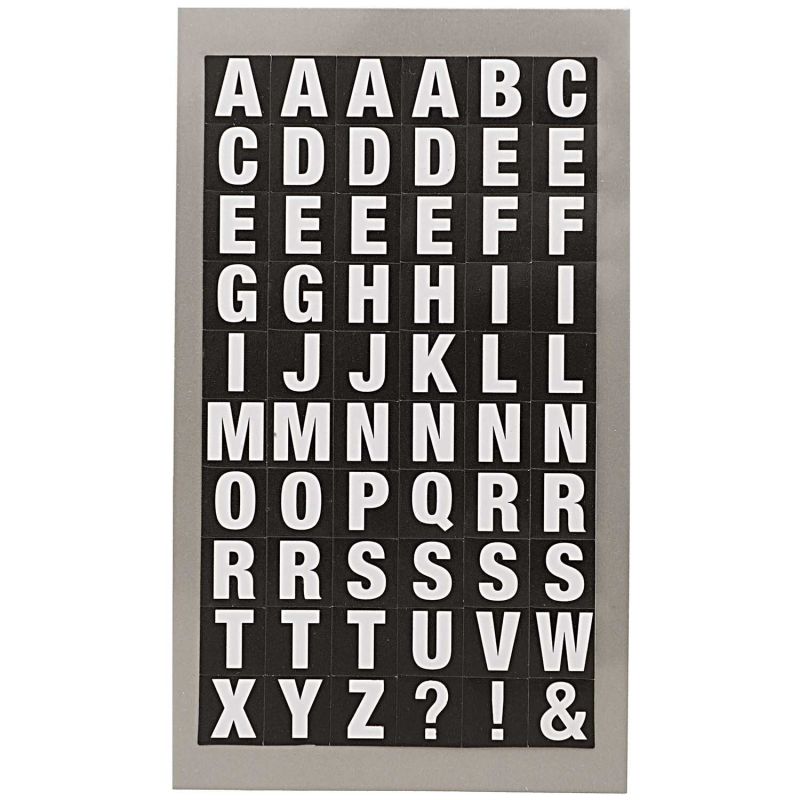 Paper Poetry Office Sticker Buchstaben weiß-schwarz 4 Bogen von Rico Design