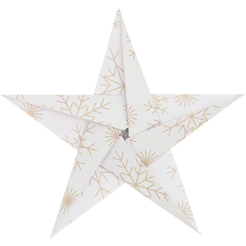 Paper Poetry Origami Transparentpapier Schneeflocken gold 32 Blatt von Rico Design