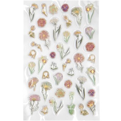 Paper Poetry Puffy-Sticker Futschikato Blumen von Rico Design