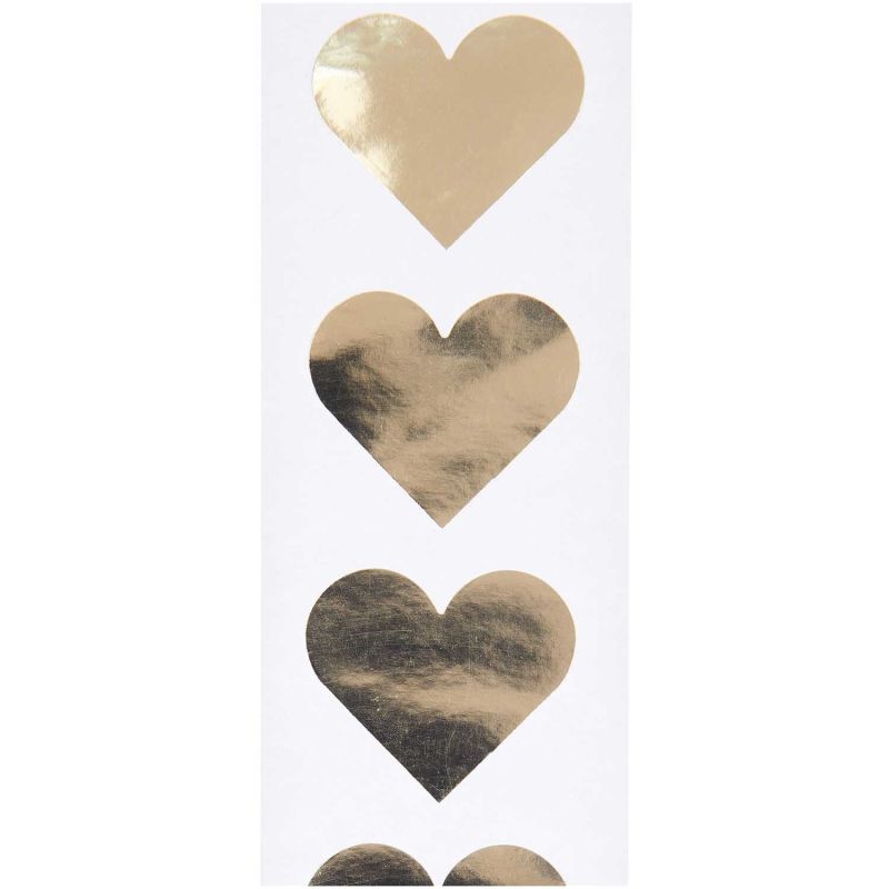 Paper Poetry Sticker Herzen 5cm 120 Stück auf der Rolle Hot Foil von Rico Design