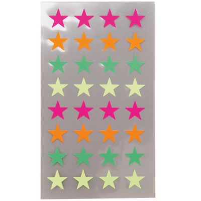 Paper Poetry Sticker Sterne neon 4 Blatt von Rico Design