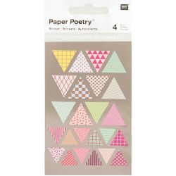 Paper Poetry Sticker Wimpel mehrfarbig 4 Bogen von Rico Design