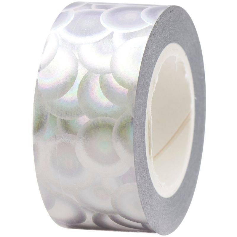 Paper Poetry Tape Bubbly Silber von Rico Design