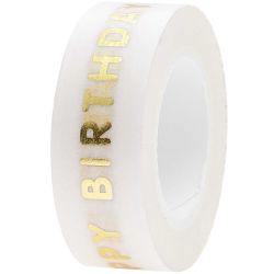 Paper Poetry Tape Happy Birthday 15mm 10m von Rico Design