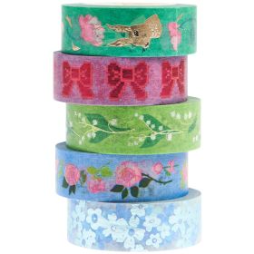 Paper Poetry Tape Set La Vie En Rose Grün / Blau von Rico Design