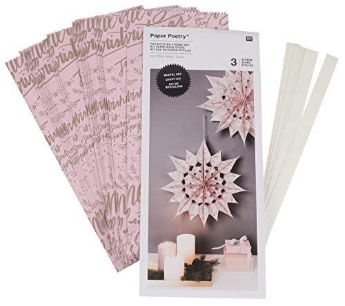 Papiertüten Sterne Set, Rosa: Bastelset 3 Sterne von Rico Design