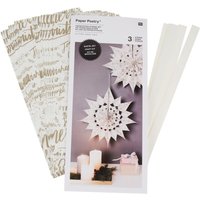 Papiertüten Sterne-Set "Merry Christmas", groß, Weiß von Rico Design