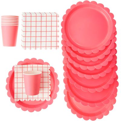 Party-Set Weiß/Neon Pink von Rico Design