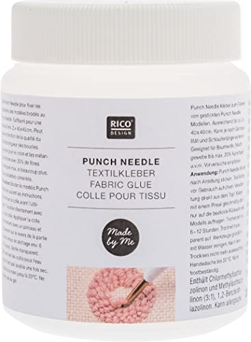 Punch Needle Textilkleber 250 ml weiß von Rico Design