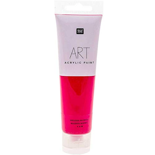 Rico Design 100 ml Art Künstlerfarbe Acrylfarbe Acrylic Paint Farbe (Process Magenta) von Rico Design