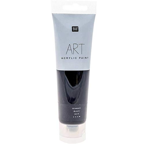 Rico Design 100 ml Art Künstlerfarbe Acrylfarbe Acrylic Paint Farbe (Schwarz) von Rico Design