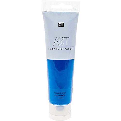 Rico Design 100 ml Art Künstlerfarbe Acrylfarbe Acrylic Paint Farbe (Process Cyan) von Rico Design