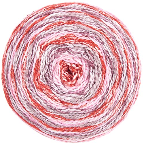 Rico Design Bobbel Cotton Farbverlauf Creative Stripes 08 berries, 250g Farbverlaufswolle Baumwolle zum Häkeln oder Stricken von Rico Design