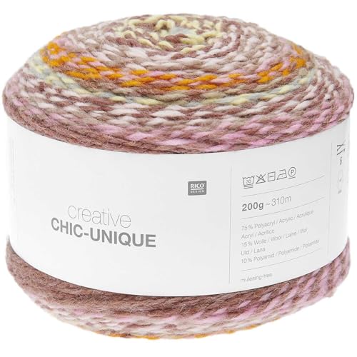 Rico Design Garn, Creative Chic-Unique DK Strickwolle, 200 g, Acryl-Wolle-Polyamid-Mischung von Rico Design