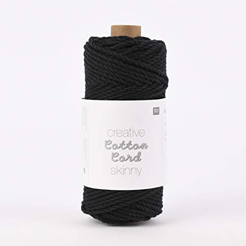 Rico Design Creative Cotton Cord Skinny, 55 m Schwarz von Rico Design