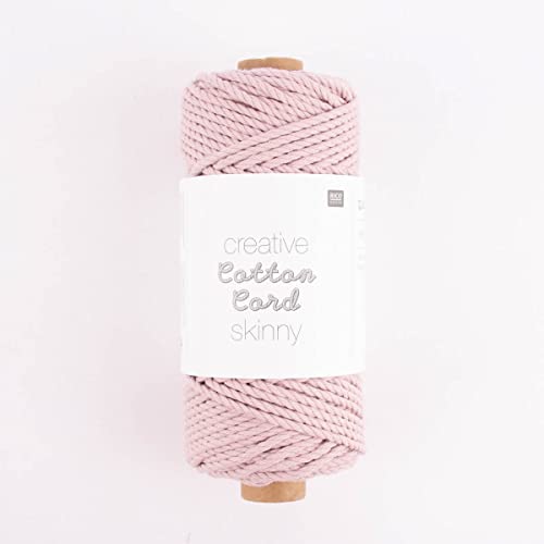 Rico Design Creative Cotton Cord Skinny 190g 55m, Farbe:013 Altrosa von Rico Design