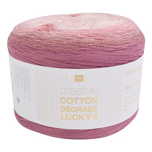 Rico Design Creative Cotton Dégradé Lucky 8, 200 g, ca. 800 m Farbe 021 von Rico Design