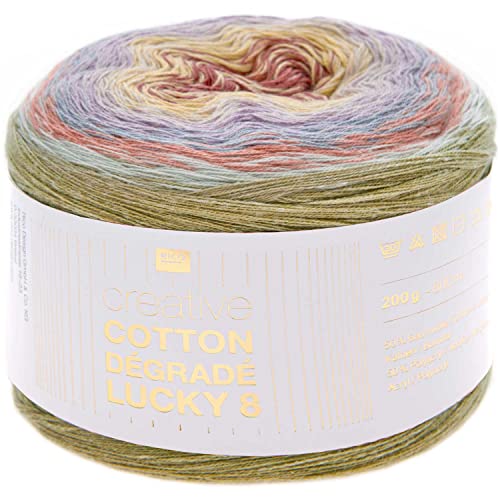 Rico Design Creative Cotton Dégradé Lucky 8 200 g, 800 m Red/Lilac von Rico Design