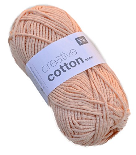 Rico Design Creative Cotton aran 50 g ca. 85 m Wolle Wollschnur Häkelwolle Häkeln Basteln Knäuel Puder von Rico Design