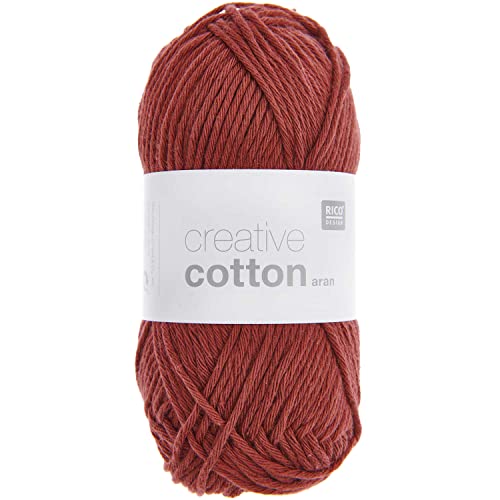 Rico Design Creative Cotton aran 50 g ca. 85 m Wolle Wollschnur Häkelwolle Häkeln Basteln Knäuel Rost von Rico Design