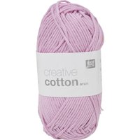 Rico Design Creative Cotton aran - Violett von Weiß