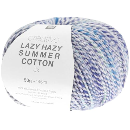 Rico Design Creative Lazy Hazy Summer Cotton dk | Baumwollgarn Sommerwolle bunt zum Stricken und Häkeln | 50g (28) von Rico Design