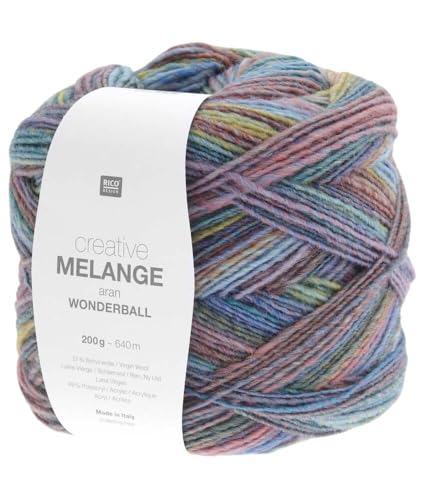 Rico Design Creative Melange Aran Wonderball Wollknäuel, 200 g von Rico Design