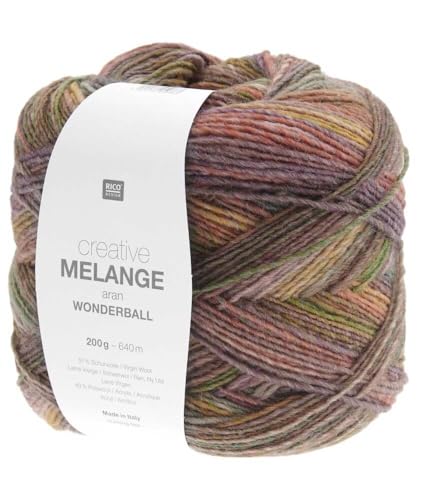 Rico Design Creative Melange Aran Wonderball Wollknäuel, 200 g von Rico Design