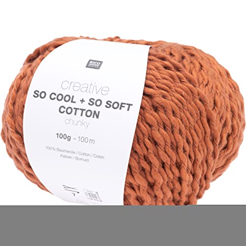 Rico Design Creative So Cool + So Soft Cotton Chunky, 100 g, ca. 100 m Braun Braun von Rico Design