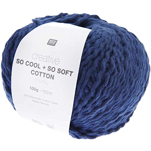 Rico Design Creative So Cool + So Soft Cotton Chunky, 100 g, ca. 100 m Marine Marine von Rico Design