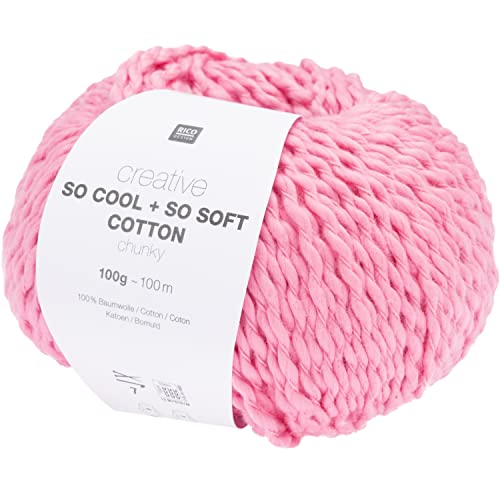 Rico Design Creative So Cool + So Soft Cotton Chunky, 100 g, ca. 100 m Pink von Rico Design