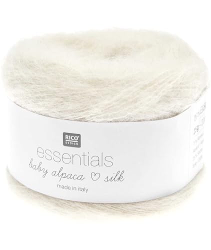 Rico Design Essentials Baby Alpaca Loves Silk Strickgarn, 25 g von Rico Design