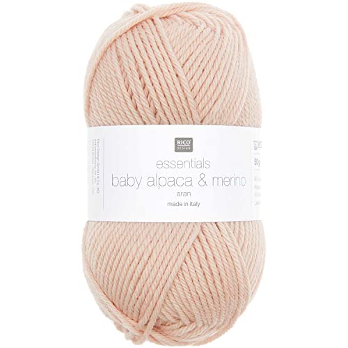 Rico Design Essentials Baby Alpaca & Merino Aran aus Baby Alpakawolle und Merinowolle (03 puder) von Rico Design