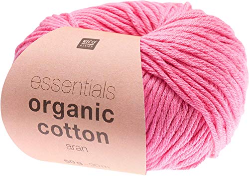 Rico Design Essentials Organic Cotton aran, 50 g, ca. 90 m Pink von Rico Design