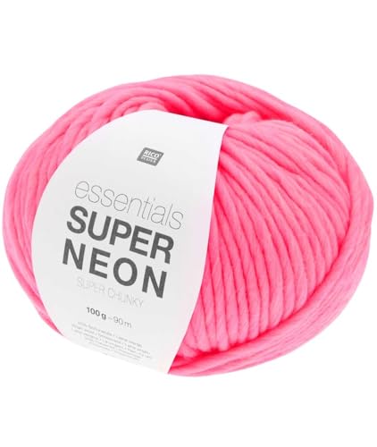 Rico Design Essentials Super Neon Super Chunky – 100 g dickes Garn für Mode-Accessoires von Rico Design