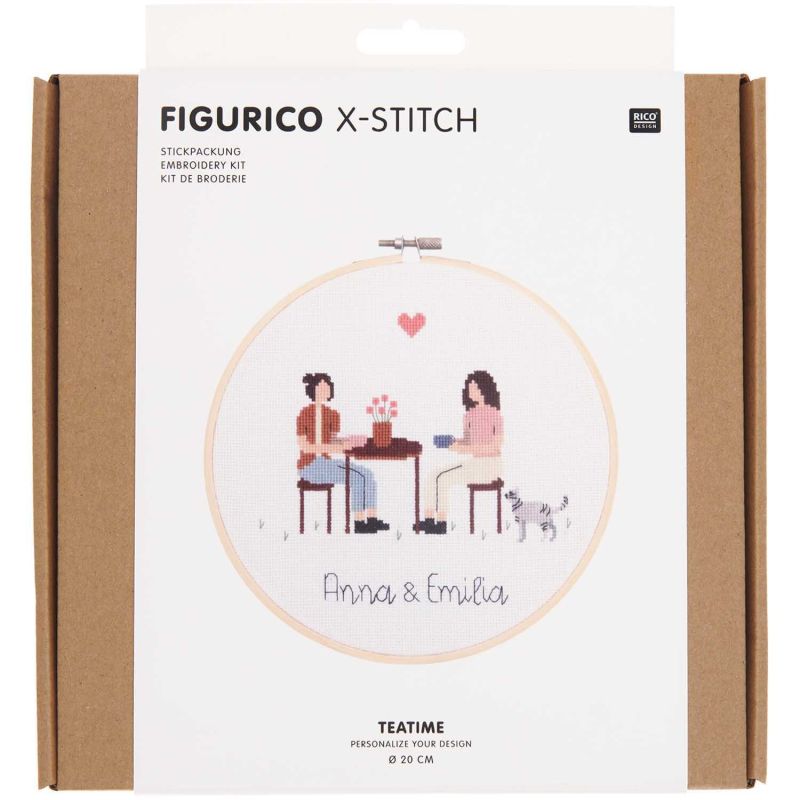 Figurico Stickpackung Teatime 20cm von Rico Design